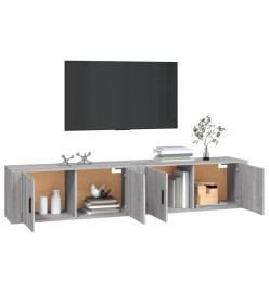 Meubles TV muraux 2 pcs sonoma gris 100x34,5x40 cm