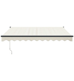 Auvent rétractable crème 3x2,5 m tissu et aluminium