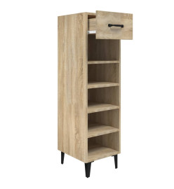 Armoire à chaussures Chêne Sonoma 30x35x105cm Bois d'ingénierie