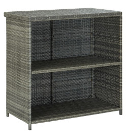 Ensemble de bar 3 pcs Résine tressée Gris