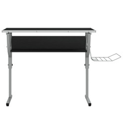 Bureau d'artisanat noir et gris 110x53x(58-87) cm