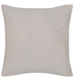 Housses de coussin Coton 4 pcs Beige 40x40 cm