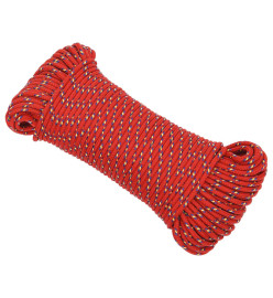 Corde de bateau Rouge 4 mm 100 m Polypropylène