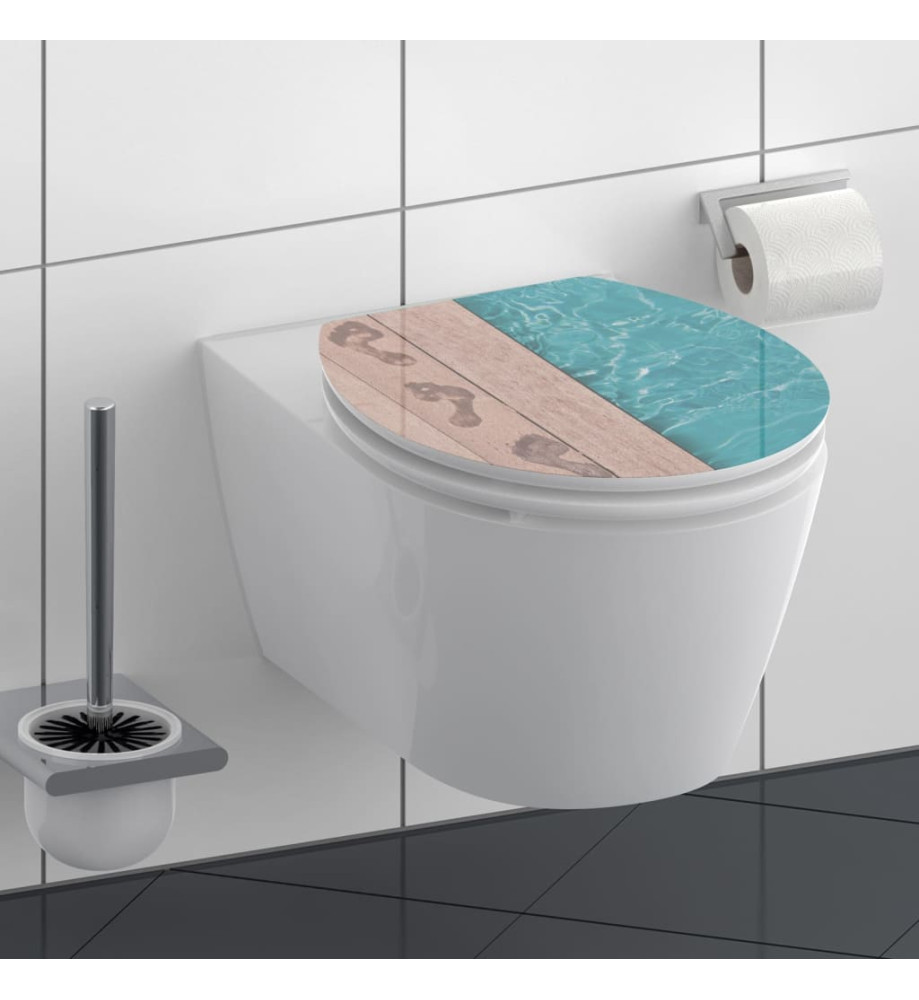 SCHÜTTE Siège de toilette avec fermeture en douceur POOLSIDE MDF