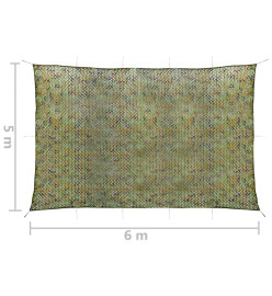 Filet de camouflage avec sac de rangement 5x6 m Vert