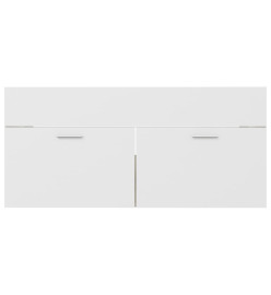 Armoire d'évier Blanc et chêne sonoma 100x38,5x46 cm Aggloméré