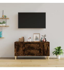 Meuble TV Chêne fumé 102x44,5x50 cm Bois d'ingénierie