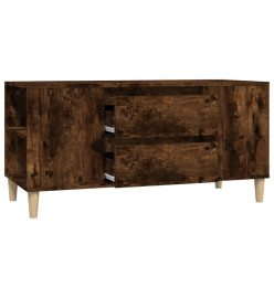 Meuble TV Chêne fumé 102x44,5x50 cm Bois d'ingénierie