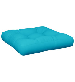 Coussin de palette turquoise 50x50x12 cm tissu