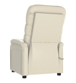 Fauteuil inclinable électrique Crème Similicuir