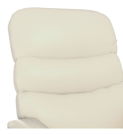 Fauteuil inclinable électrique Crème Similicuir