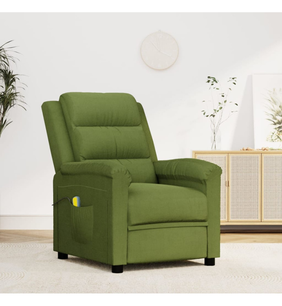 Fauteuil de massage Vert clair velours