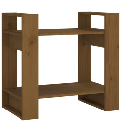 Bibliothèque/Cloison Marron miel 60x35x57 cm Bois massif