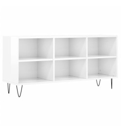 Meuble TV blanc brillant 103,5x30x50 cm bois d'ingénierie