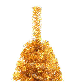 Demi sapin de Noël artificiel avec support doré 240 cm PET