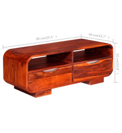 Table basse Bois massif de Sesham 90 x 40 x 35 cm