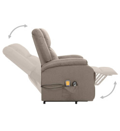 Fauteuil de massage Taupe Tissu