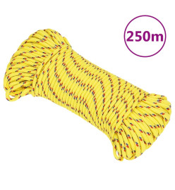 Corde de bateau Jaune 4 mm 250 m Polypropylène