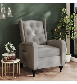 Fauteuil inclinable Gris clair Velours