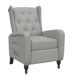 Fauteuil inclinable Gris clair Velours