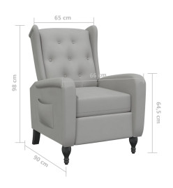 Fauteuil inclinable Gris clair Velours