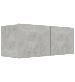 Ensemble de meubles TV 7 pcs Gris béton Bois d'ingénierie