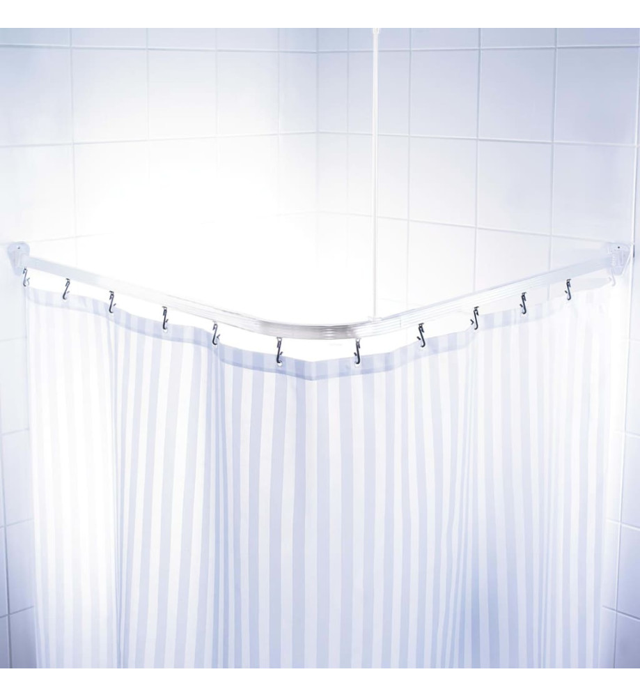 RIDDER Rail de rideau de douche universel Blanc 160x70 cm