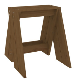 Tabourets lot de 2 marron miel 40x40x45 cm bois massif de pin