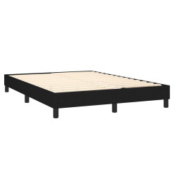 Lit à sommier tapissier avec matelas Noir 140x200 cm Tissu