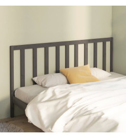 Tête de lit Gris 206x4x100 cm Bois massif de pin