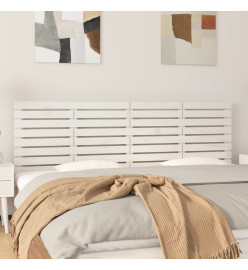 Tête de lit murale Blanc 186x3x63 cm Bois massif de pin