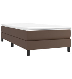 Lit à sommier tapissier avec matelas Marron 100x200 cm