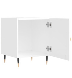 Tables de chevet 2 pcs blanc brillant 40x40x50 cm