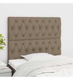 Têtes de lit 2 pcs Taupe 100x7x78/88 cm Tissu