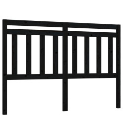 Tête de lit Noir 156x4x100 cm Bois massif de pin