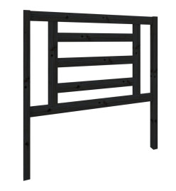 Tête de lit Noir 96x4x100 cm Bois massif de pin