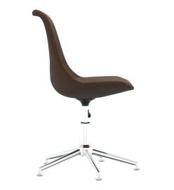 Chaise pivotante de bureau Marron Tissu