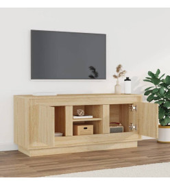 Meuble TV chêne sonoma 102x35x45 cm bois d'ingénierie