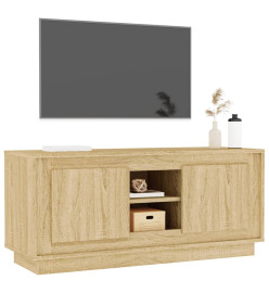 Meuble TV chêne sonoma 102x35x45 cm bois d'ingénierie