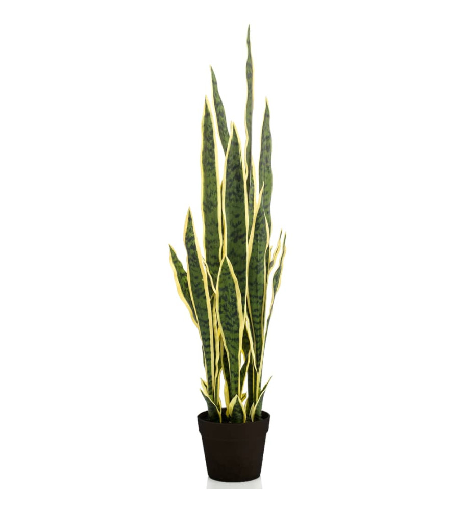 Emerald Plante artificielle Sanseveria en pot en plastique 97 cm