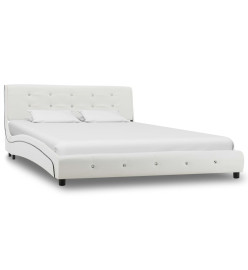 Cadre de lit Blanc Similicuir 140 x 200 cm