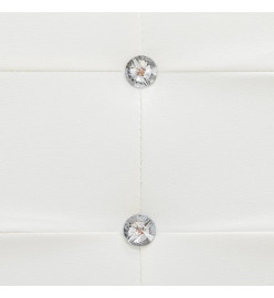 Cadre de lit Blanc Similicuir 140 x 200 cm