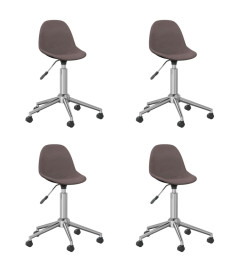 Chaises pivotantes à manger lot de 4 taupe tissu