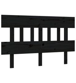 Cadre de lit avec tête de lit noir 140x190 cm bois massif