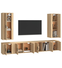 Ensemble de meubles TV 6 pcs Chêne sonoma Bois d'ingénierie