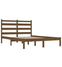 Cadre de lit Marron miel Bois de pin massif 160x200 cm