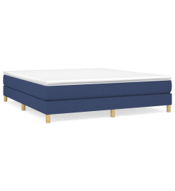 Lit à sommier tapissier avec matelas Bleu 160x200 cm Tissu