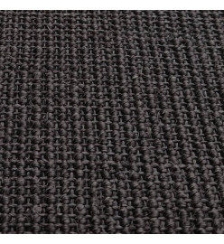 Tapis Sisal naturel 80x300 cm Noir