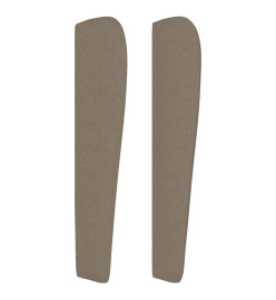 Tête de lit avec oreilles Taupe 93x23x118/128 cm Tissu