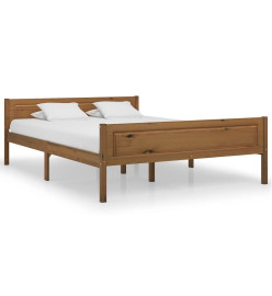 Cadre de lit Bois de pin massif Marron miel 120x200 cm
